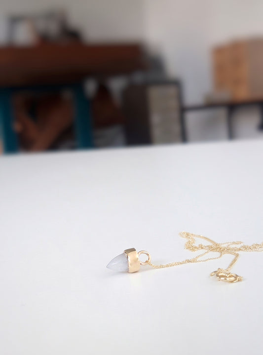 14ct Moonstone Bullet