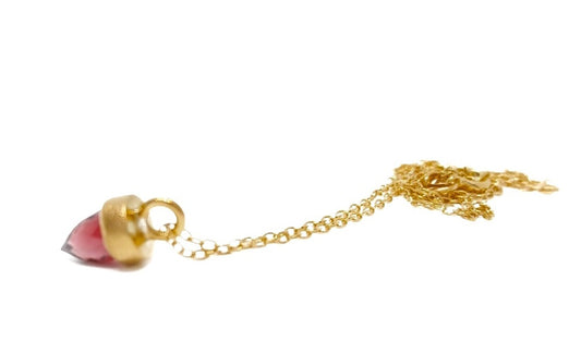 Garnet Faceted Bullet Pendant