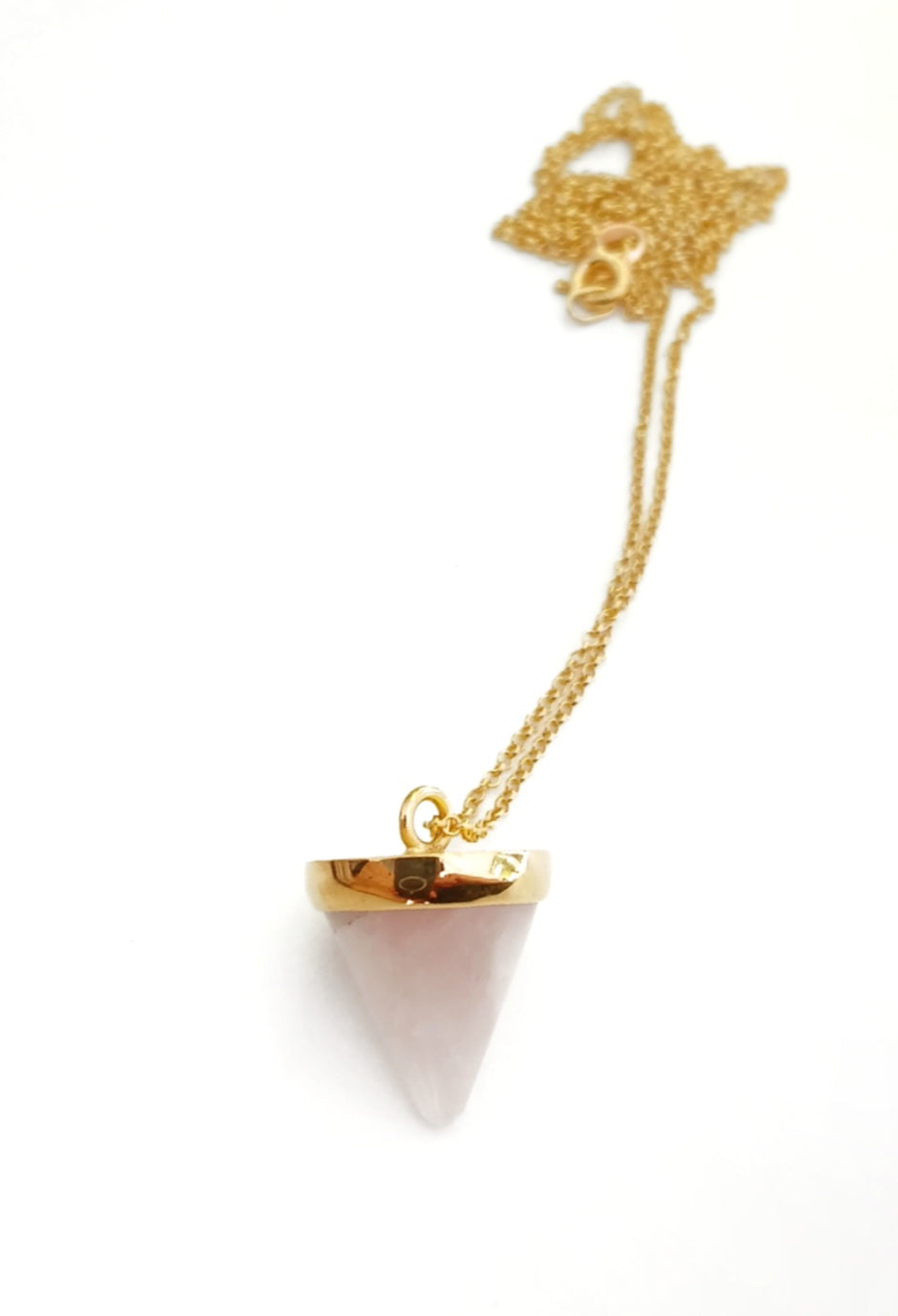 Rose Quartz Cone Pendant