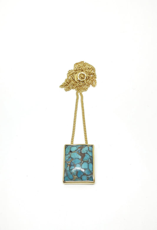 Golden Turquoise Pendant