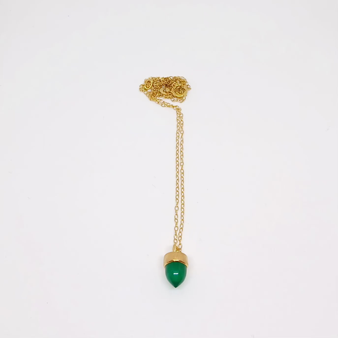 Green Agate Bullet Pendnt