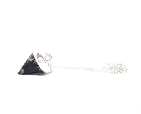 Onyx Cone with Silver Veins